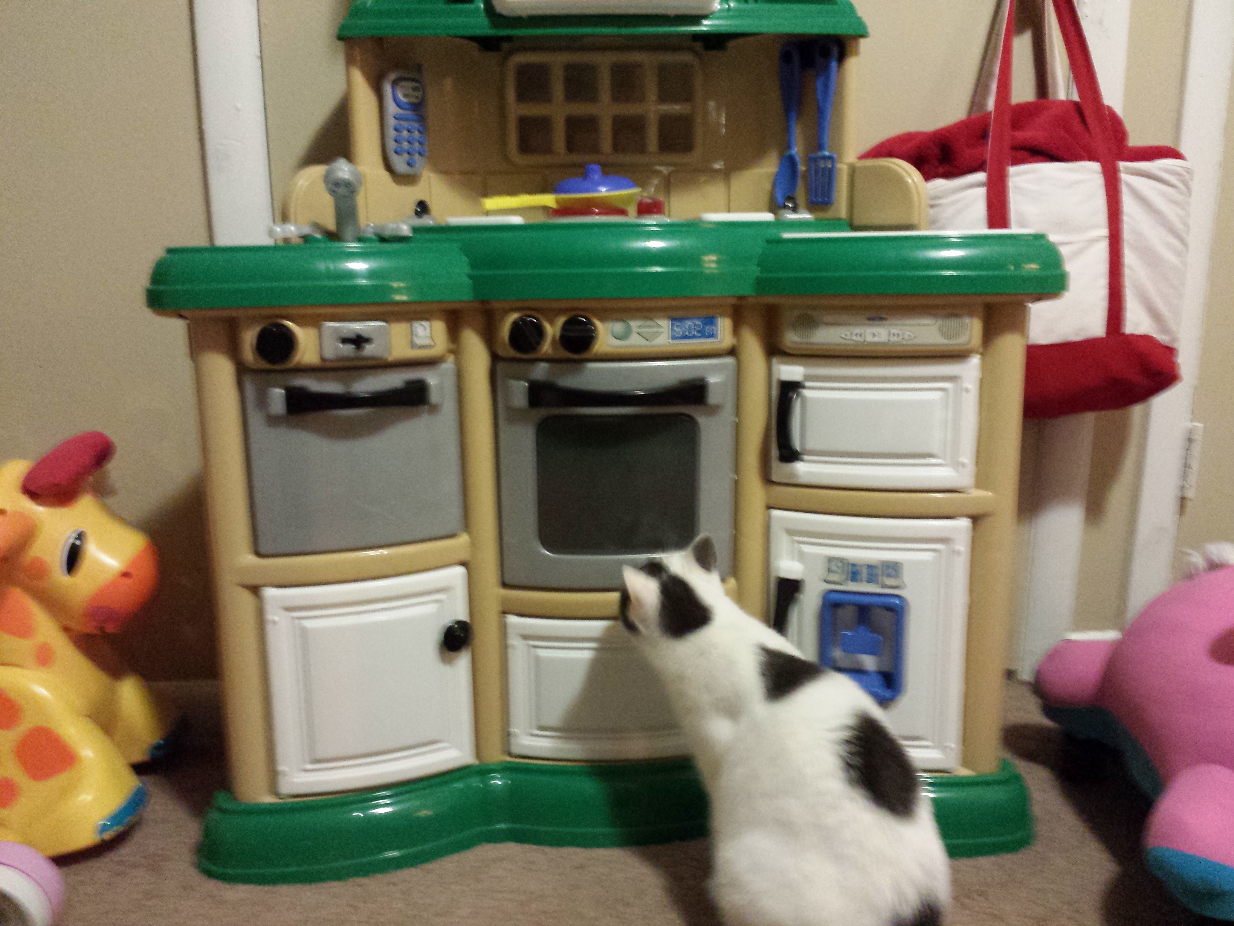 Arianna's new toy kitchen