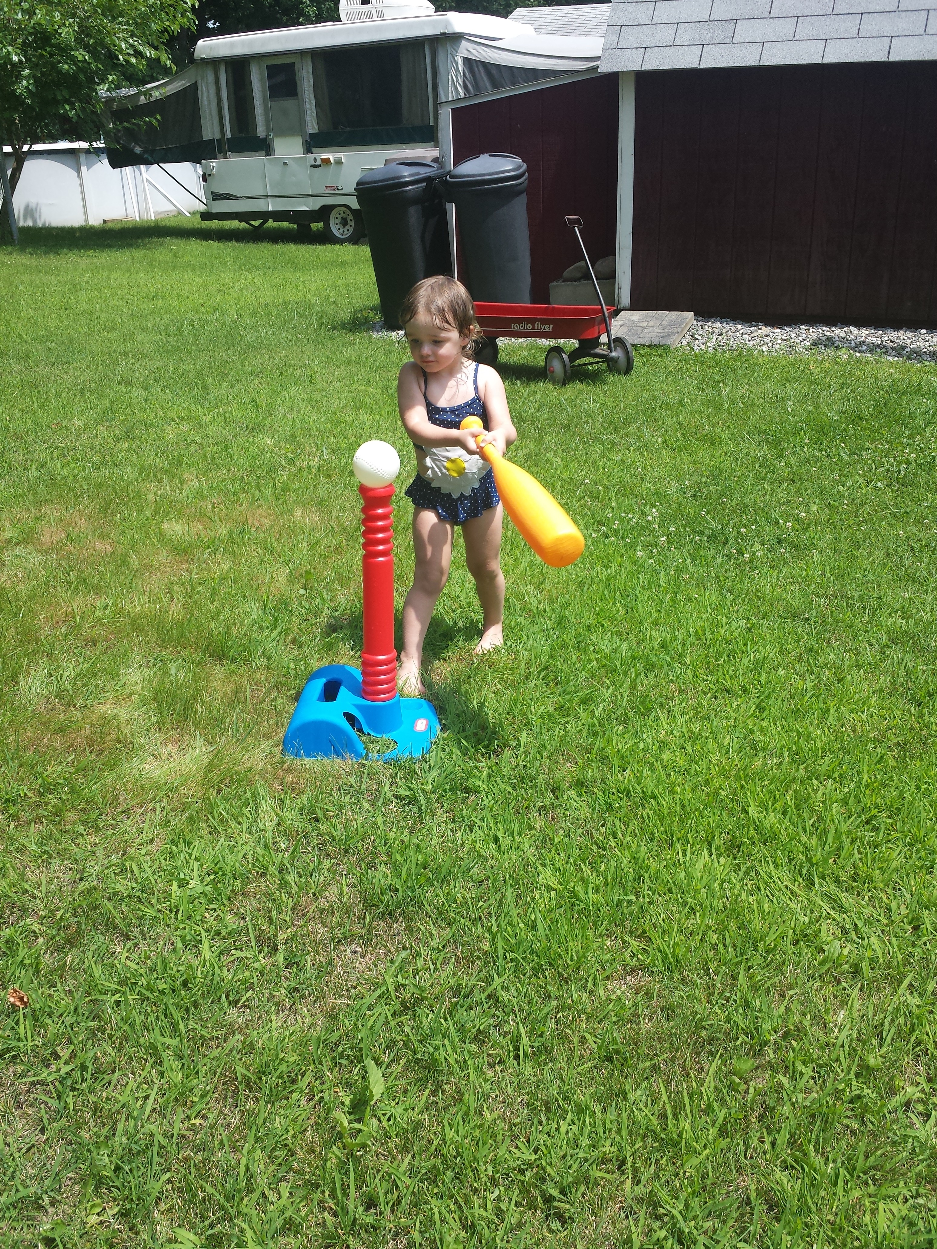 Arianna playing outside