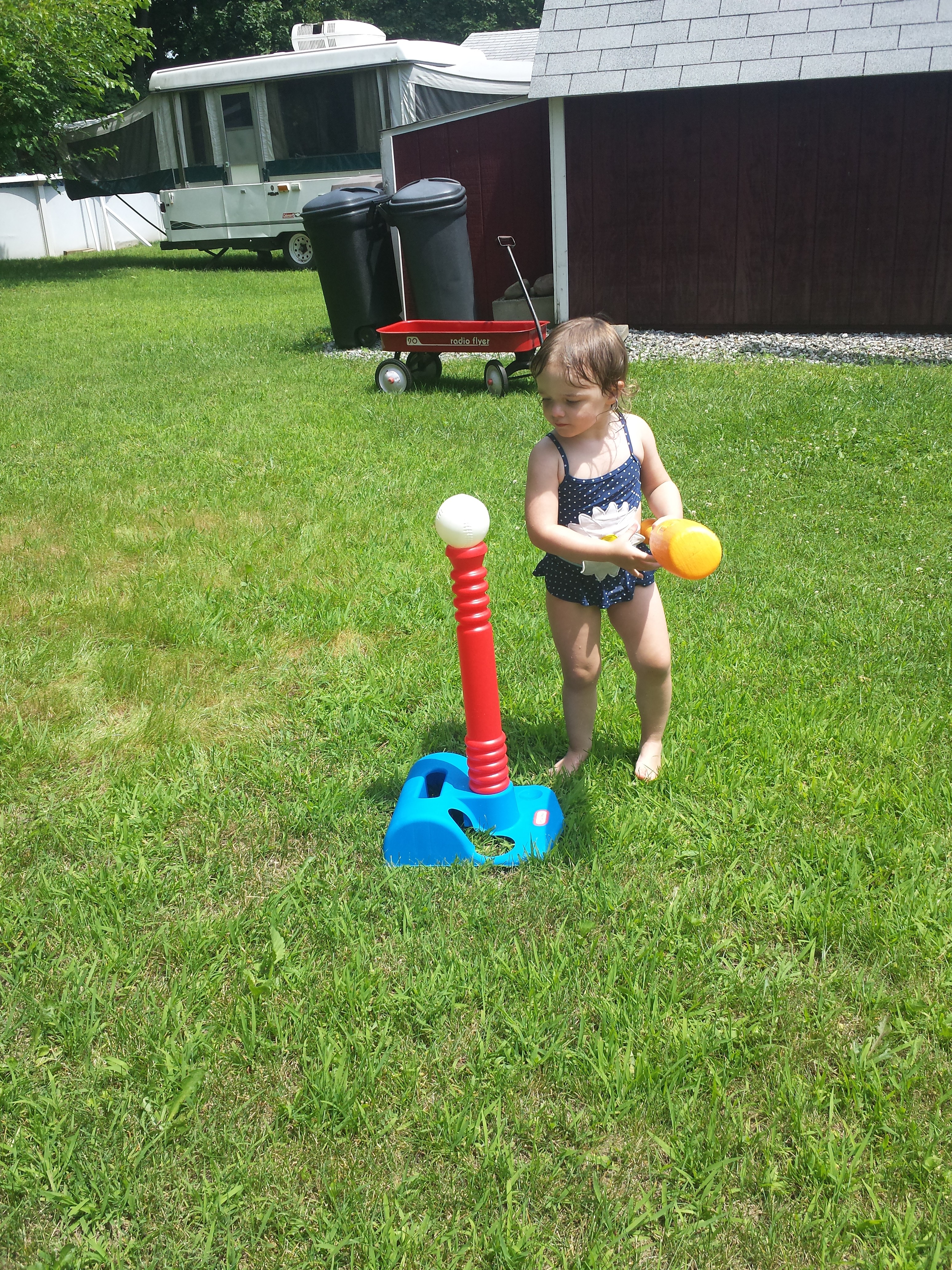 Arianna playing outside