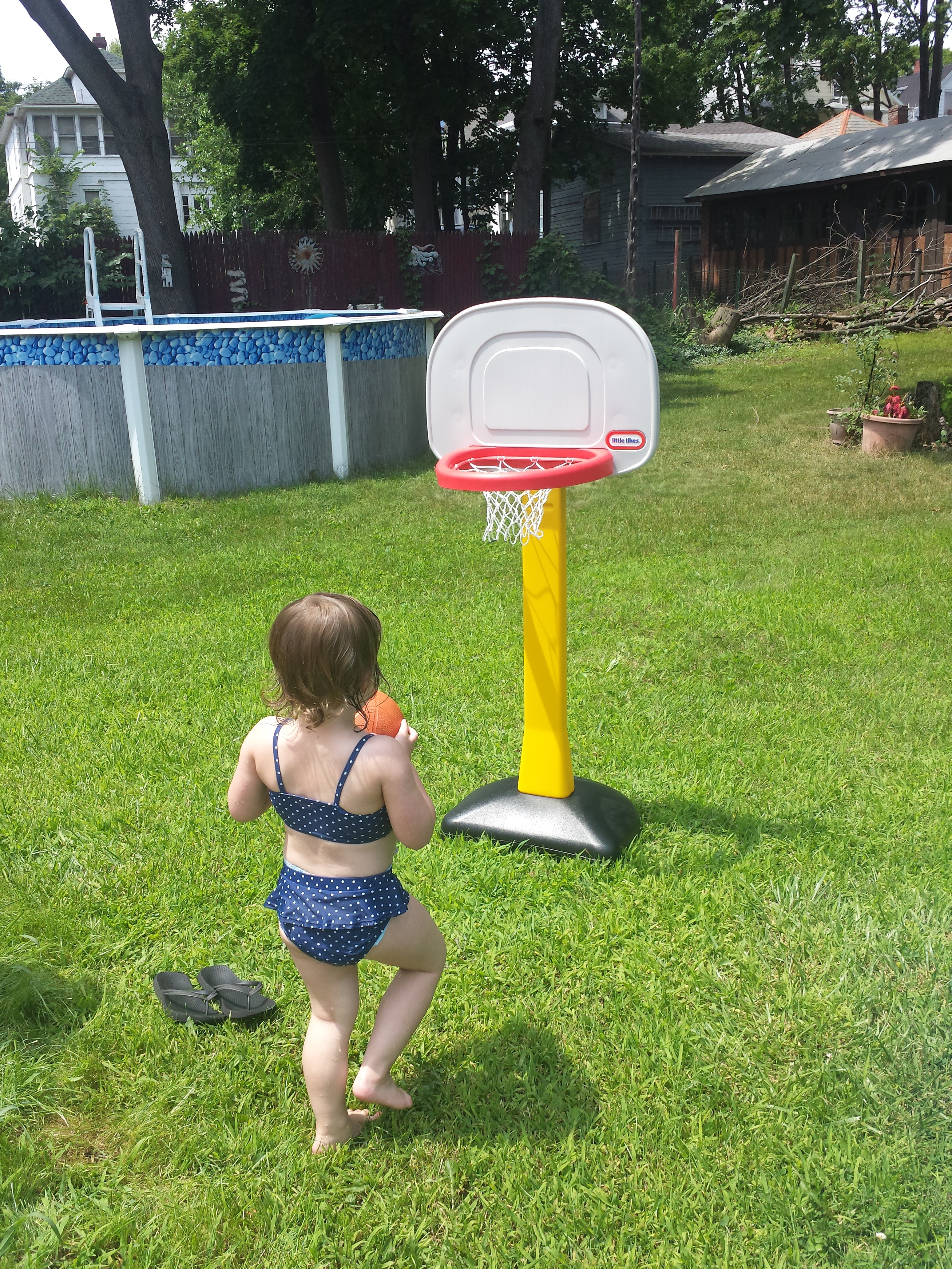 Arianna playing outside